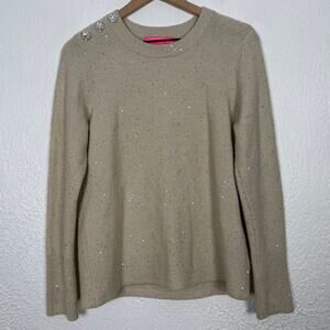 Lilly Pulitzer Morgen Sequin Metallic Pullover Sweater Size Large